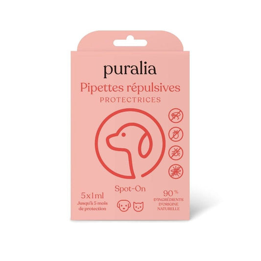 5 pipettes répulsives Spot-on 1 ml PURALIA