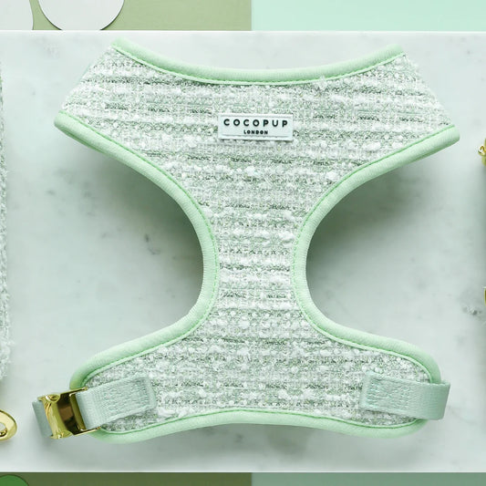 Matcha Textured Tweed Adjustable Neck HARNESS