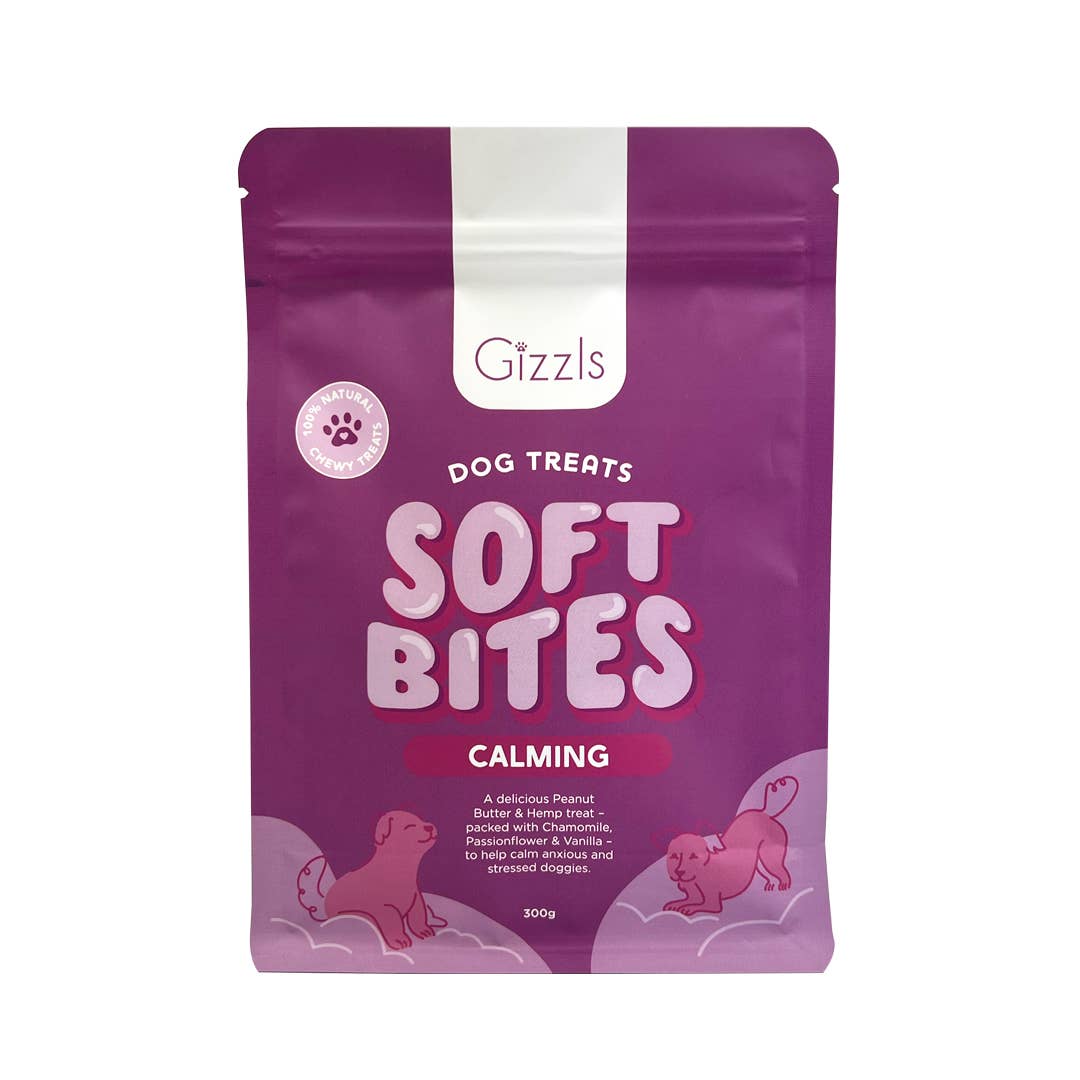 Gâteries apaisantes au chanvre Gizzls Soft Bites pour chiens