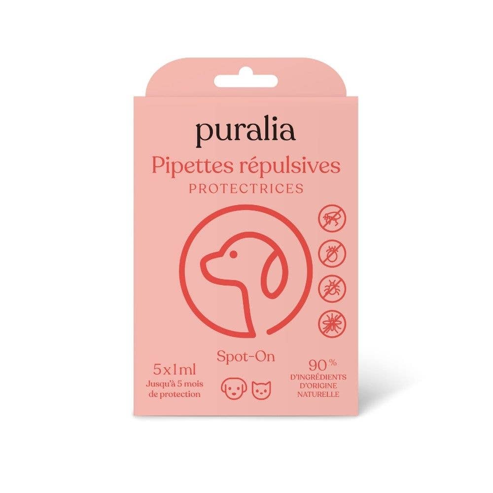5 pipettes répulsives Spot-on 1 ml PURALIA