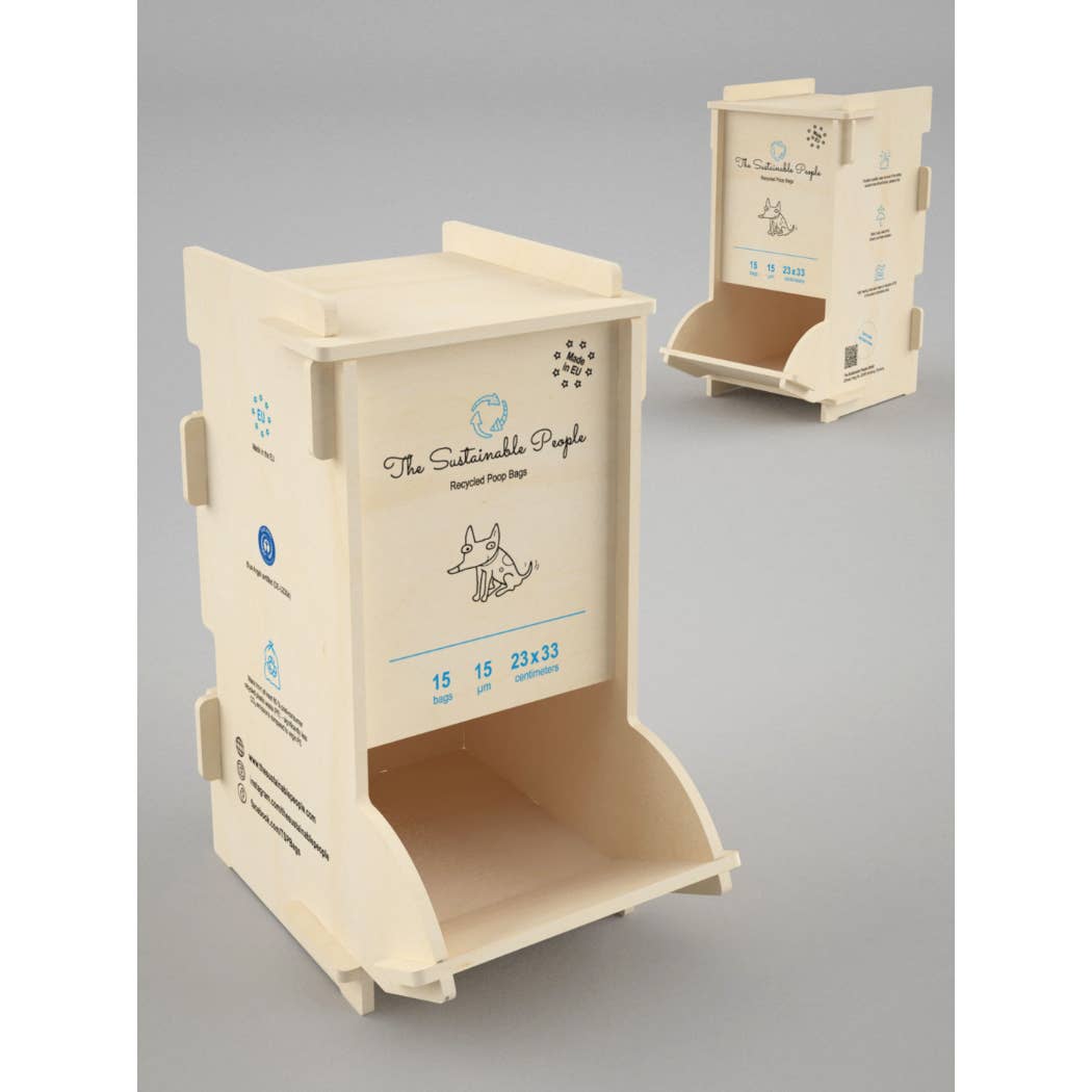 Présentoir de produits pour sacs à crottes de chien recyclés: Anglais