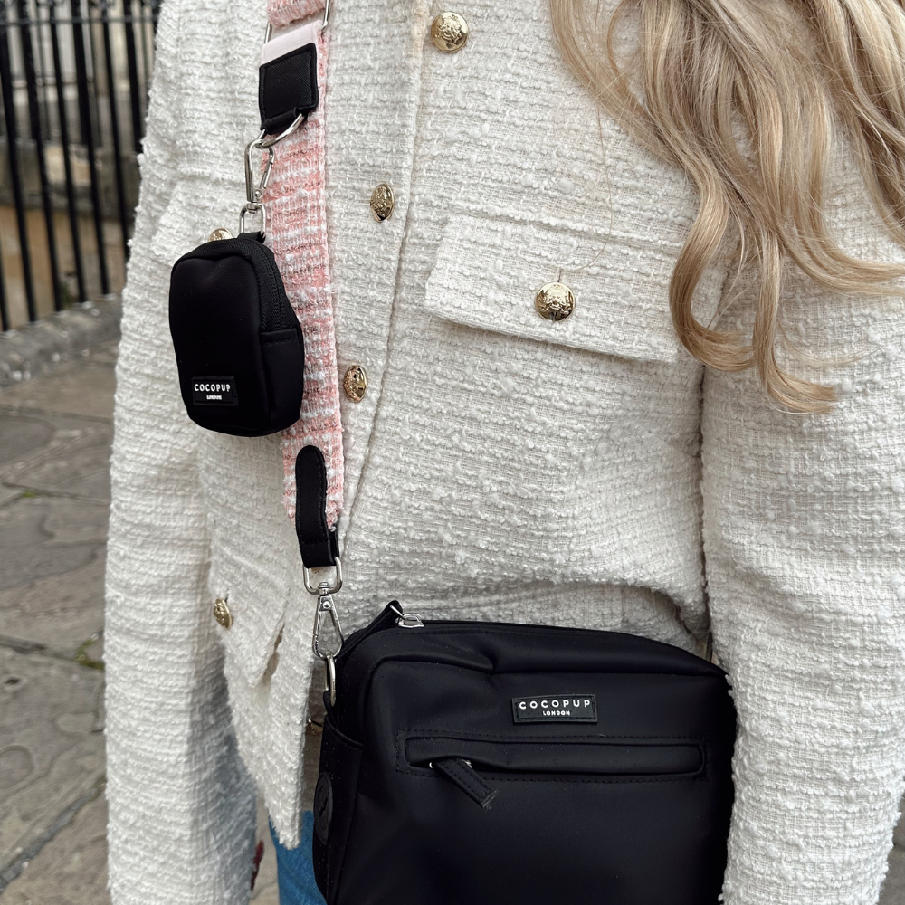 Sangle de Sac en Tweed Texturé - Rose