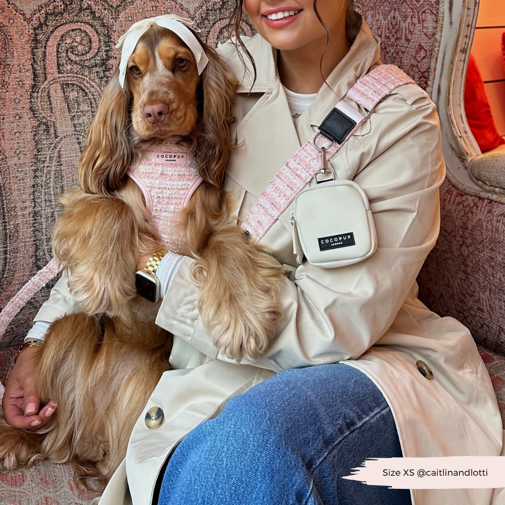 Sangle de Sac en Tweed Texturé - Rose