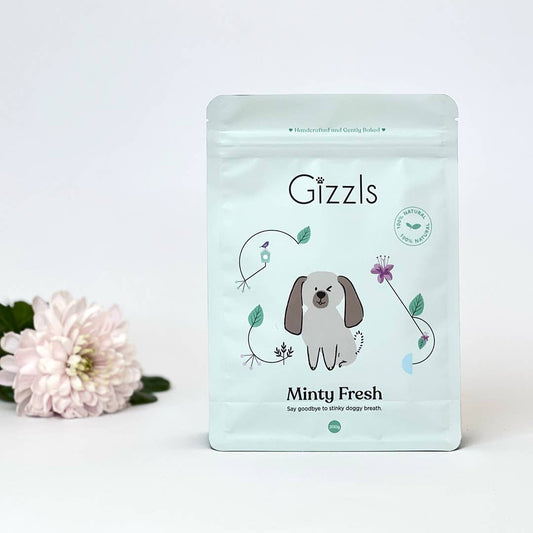 Gâteries Gizzls Minty Fresh pour chiens (200g)