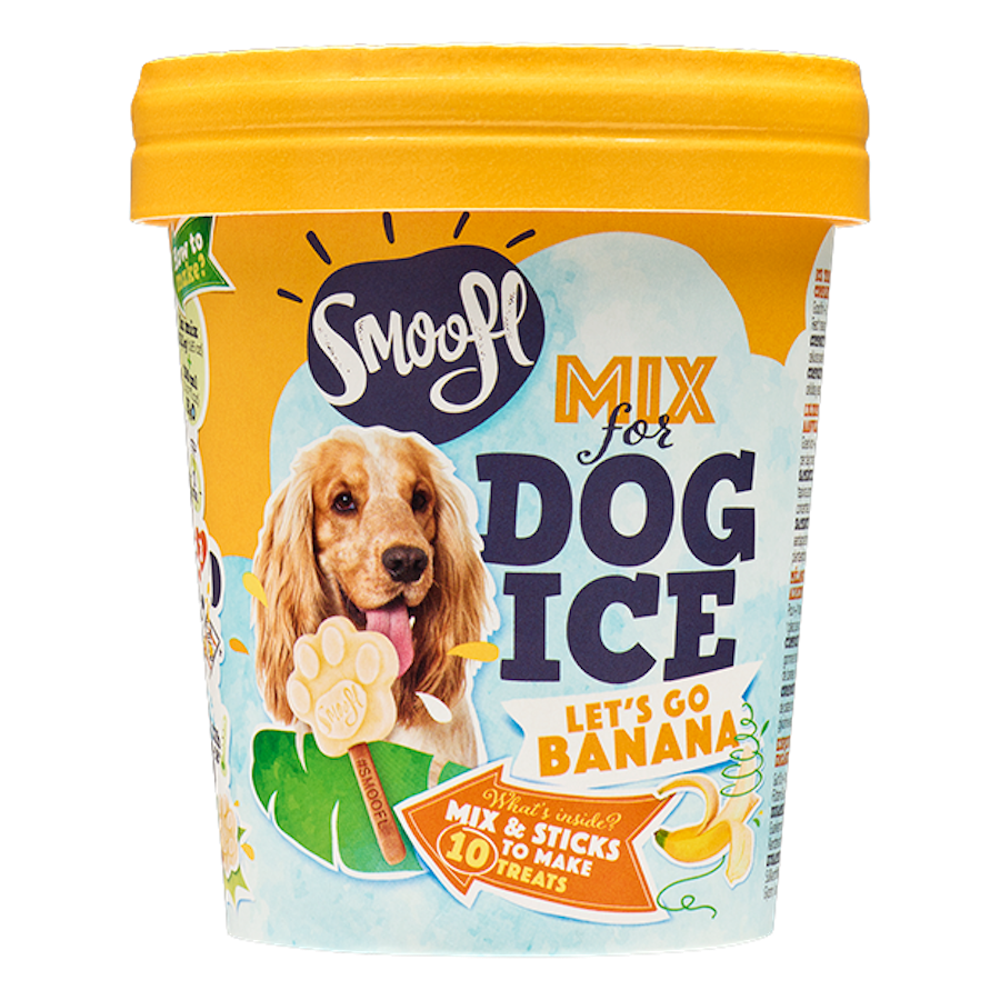 Mélange de banane pour glace pour chien