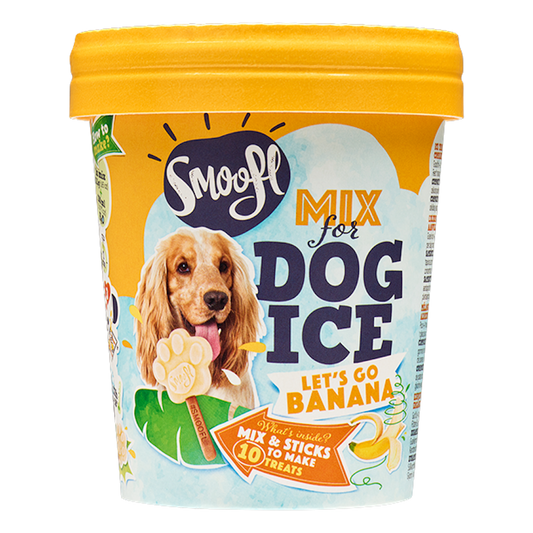 Mélange de banane pour glace pour chien