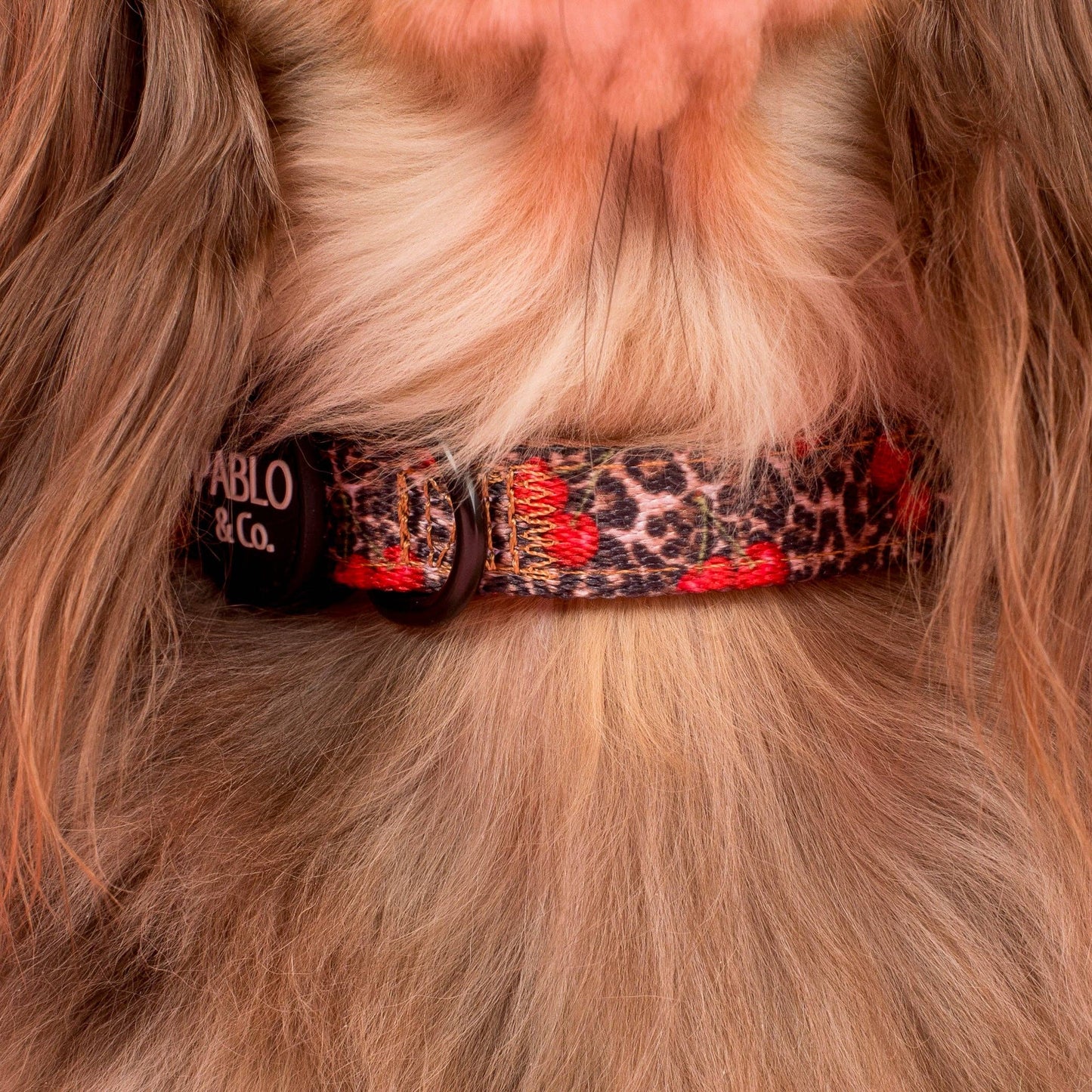 Collier Cerises Léopard: XS